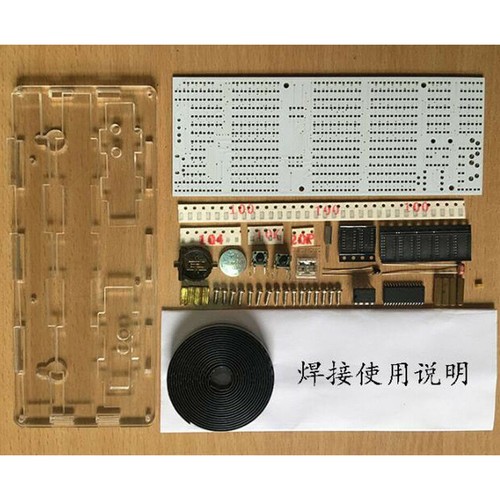 DIY Kit LED Dot Matrix Clock SMD Kit Teile C51MCU w / Acrylbox Temperatur Rot - Bild 2 von 9
