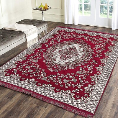Ethnic Premium Chenille Living Room Carpet Area Rug Picnic Mat 5 x 7 Feet (C28)