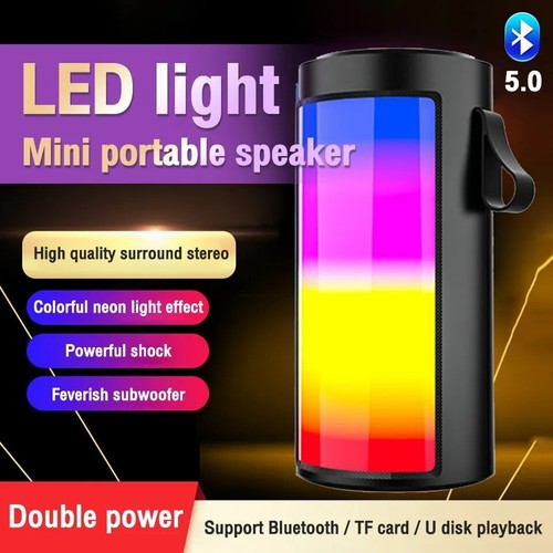 Horn Speaker Portable LED Wireless Speaker with Bluetooth USB/AUX/FM Radio Light - Picture 5 of 14