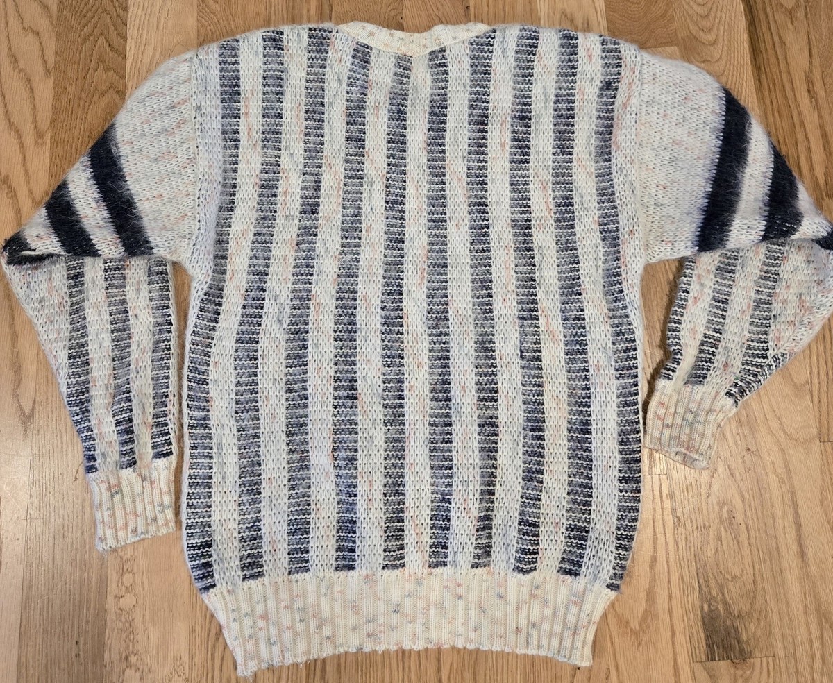 ニット+セーター VINTAGE - Shaggy Mohair Check Pattern Crew Knit s-l1200.jpg