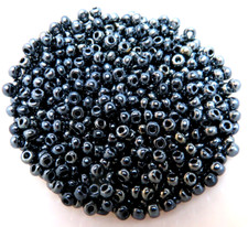 SIZE 8/0 METALLIC HEMATITE 28 Grams LOOSE GLASS SEED BEADS LOT