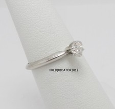 1/5CT Natural Diamond Solitaire Engagement Wedding Bridal Ring 14K White Gold