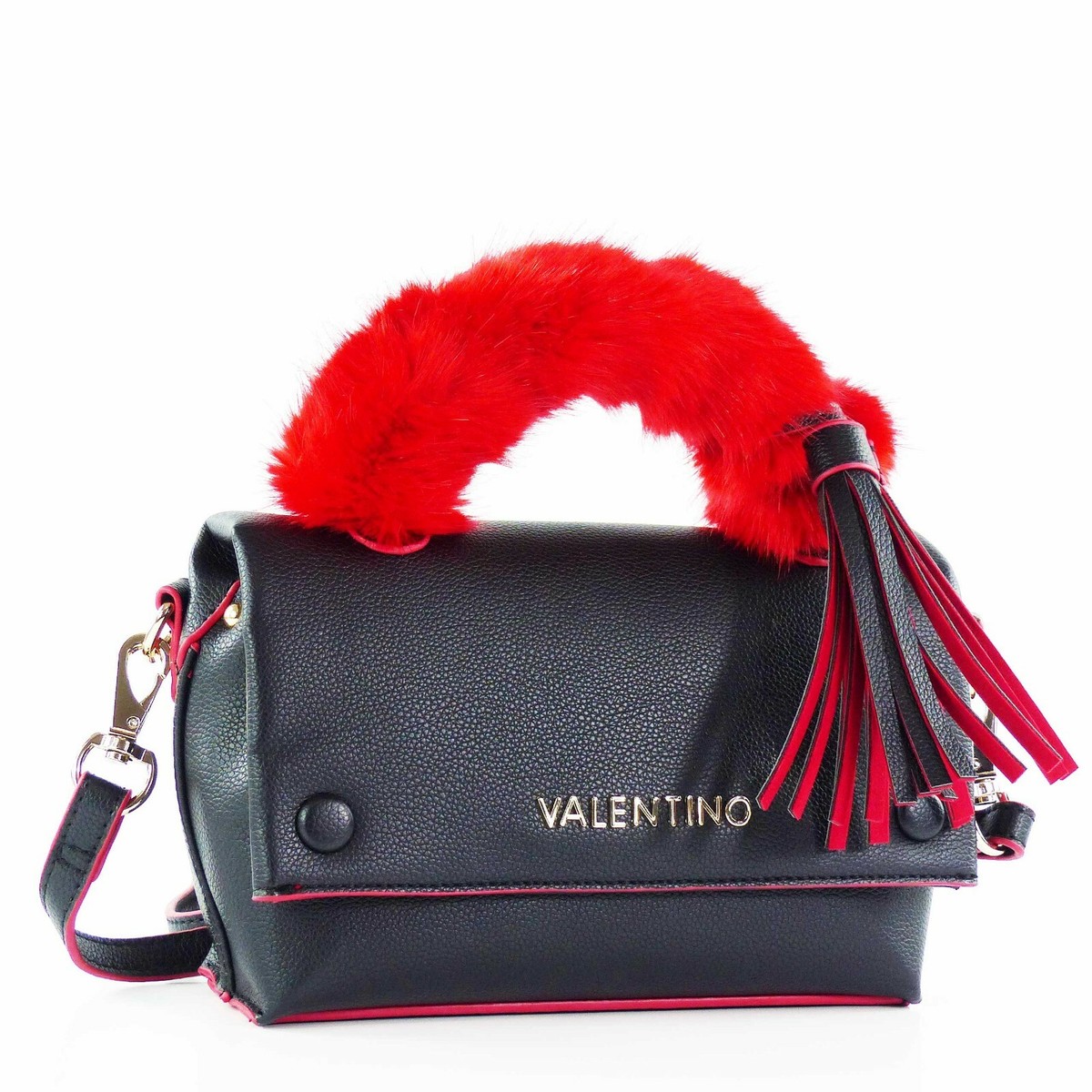 Damen Handtasche Valentino Tasche Rot Samt VALENTINO BAGS Notorius