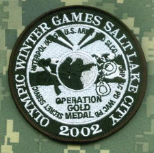 OLYMPIC GAMES SALT LAKE CITY 2002 OPERATION GOLD MEDAL SECURITY TEAM PATCH