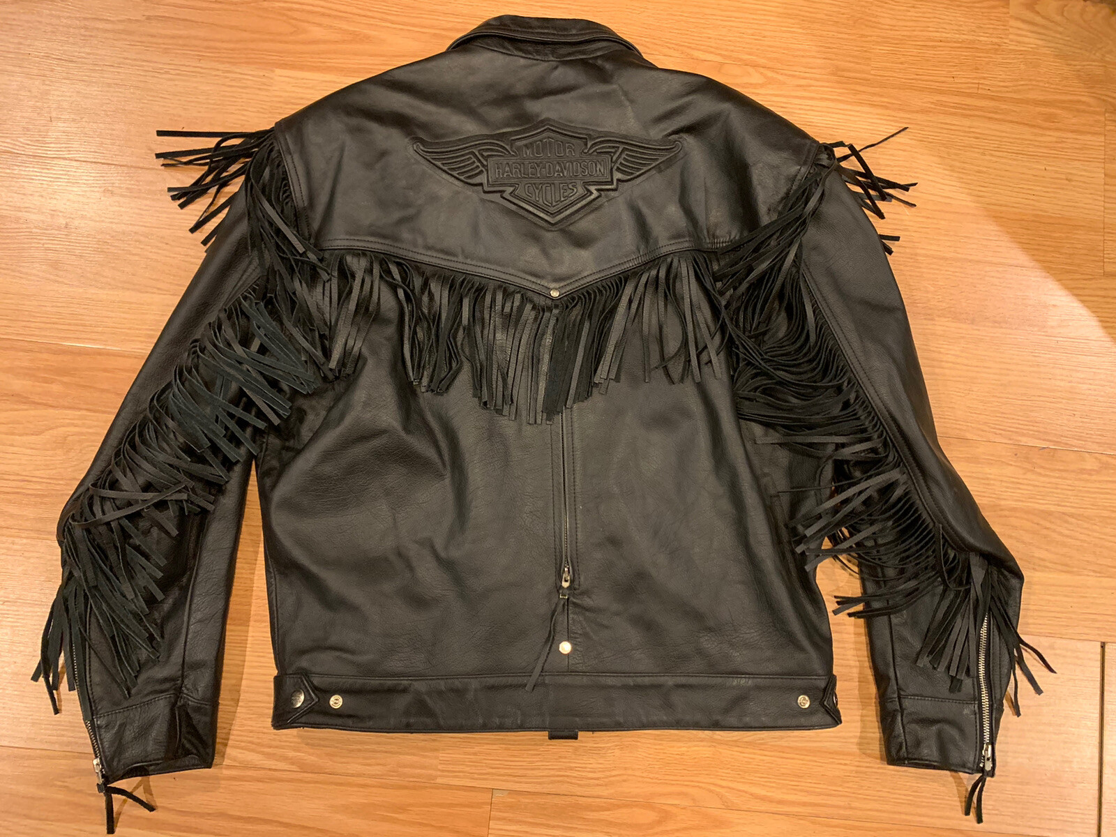 Harley Davidson Fringed 100 Leather Motorcycle Jacke… Gem