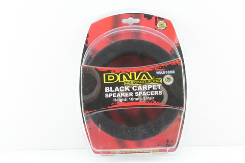 DNA WAS165B Speaker Spacers 6.5" Round Black Carpeted 16mm High Pair - Picture 3 of 4