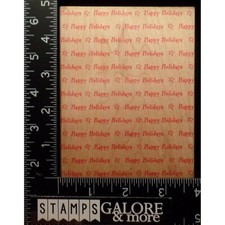 HERO ARTS RUBBER STAMPS WORDPRINTS BACKGROUND WORDS S1240 HAPPY HOLIDAY BIN-Y