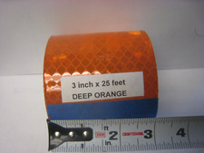 3M BRAND DARKER ORANGE Reflective  Conspicuity Tape  3" x 25 ft
