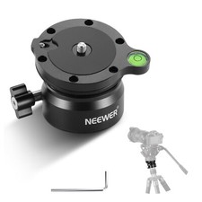 NEEWER Tripod Leveling Base  50mm Camera Leveler,Bubble Level Adjusting Plate