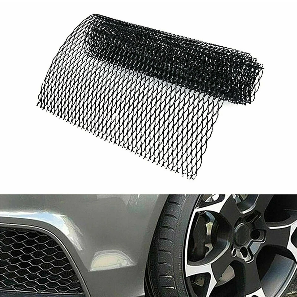 Auto Front Bumper Rhombic Black Grille Mesh Sheet Aluminium Net Metal Universal - Image 4 of 4