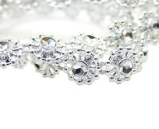 Diamant Band Strassband Acrylic 9m Silber Für Hochzeit Dekoband Handwerk DEK76