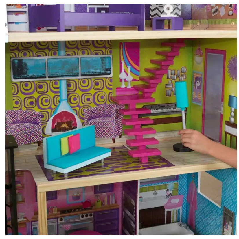 Kidkraft супермодель деревянный кукольный домик лифт 12 дюймов куклы 50» высотой новый - Изображение 3 из 4