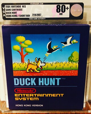 Duck Hunt 1984 Hong Kong Blue Box Sealed VGA 80+ Rare Print! NES Nintendo