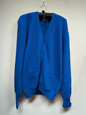 トップス 50-60s PENDLETON VIRGIN WOOL Cardigan M VTG Pendleton Womens Blue Virgin Wool Cardigan Sweater Button