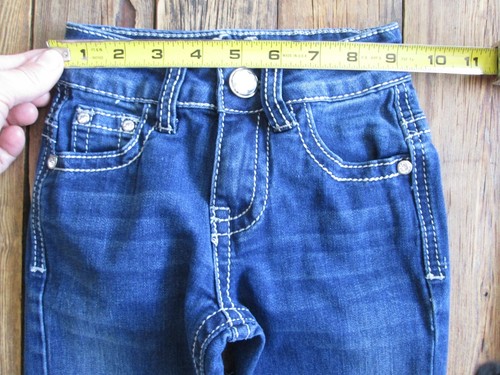 Cedar Rose Lot Girls Size 4 Blue Denim Jeans Embroidered Pockets Adjustable READ - Picture 2 of 12
