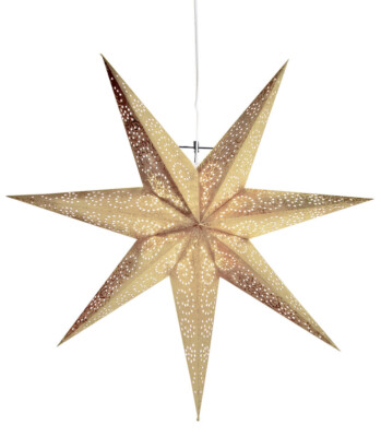 STAR Antique Papier Weihnachts Advents Fenster Leucht Stern gold E14 Ø 60 cm