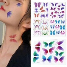 Stickers Face Tattoo Colorful Waterproof Butterfly Art Body Stickers Temporary