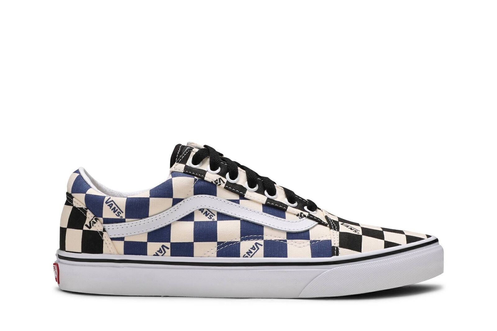 Мужская обувь Vans Old Skool в крупную клетку, цвет черный, темно-синий, VN0A4U3BWRT