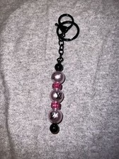 Handmade Beaded Keychain, Purse Charm, Zipper Pull
