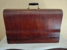 White Rotary FULL SIZE Bentwood Case FRANKLIN Antique Sewing Machine Carrier 66