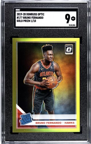 Bruno Fernando 19-20 Optic Gold Rated Rookie /10 SGC 9 - Picture 1 of 3
