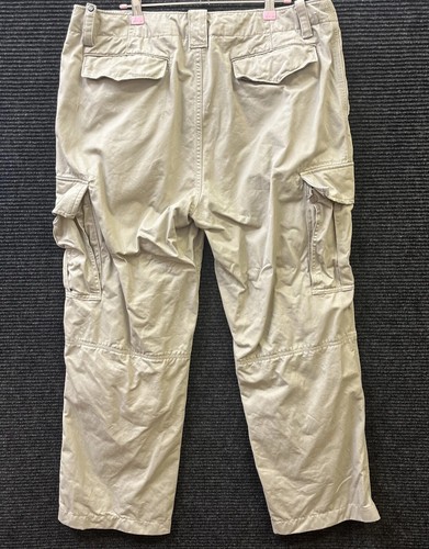 🔥🔥🔥Nautica Men's Cargo Pants Beige Flat Front Size 35Wx30L Cotton - Picture 9 of 15