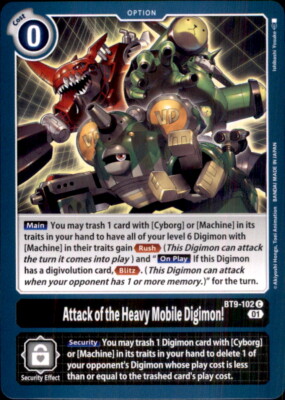 Digimon BT9-102 - Attack of the Heavy Mobile Digimon! - Common