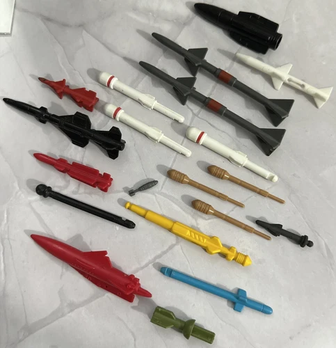 Vintage Hasbro GI Joe ARAH 1980’s  Missiles Rockets Bomb Weapons Lot of 20 Piece