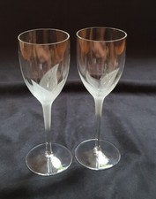 2 Weingläser Eisch Springtime * Kristallglas * 1990er Jahre * Vintage mattiert
