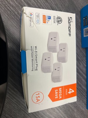 SONOFF Smart Plug, 4 PACK with Energy Monitoring, WiFi Outlet Socket APP Control