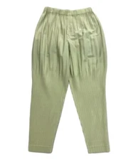 HOMME PLISSE ISSEY MIYAKE men's pleated pants size 1 light green Casual USED