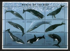 Gambia 1996 - Marine Life Whales Fish - Sheet of 9 Stamps - Scott #1695 - MNH
