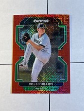 Cole Phillips 2022 Panini Prizm Draft Picks Red Prizm Rookie #PDP57 Braves