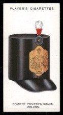 Players Cigarettes 1931 Military Head-Dress Card 8 Infantry Private's Shako