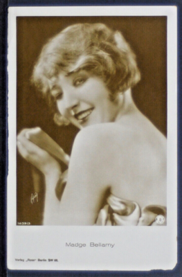 RPPC Vintage Actress Madge Bellamy Cute Flapper Look by Autrey E65