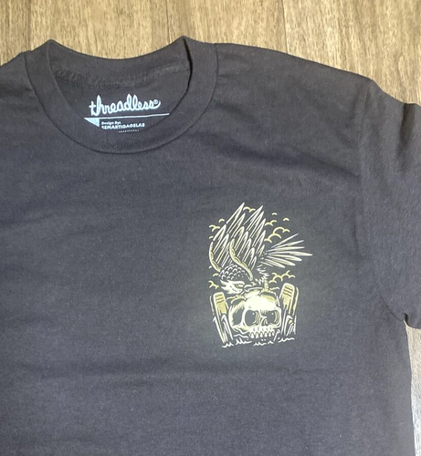 Threadless Graphic T-Shirt Men's Small Brown Two-Sided Graphic Cotton SS NWT - Picture 8 of 10