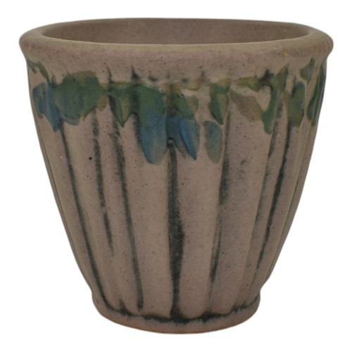 Weller Louella 1915s Vintage Art Pottery Hand Painted Purple Floral Ceramic Vase - Picture 3 of 6