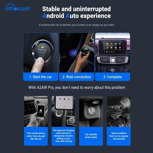 Ottocast Wireless Android Auto Adapter Dongle Navgation Player Car Infotainment* - Picture 6 of 12