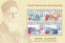 Antigua 2010 - Henri Dunant Red Cross - Sheet of 4 Stamps - Scott #3113 - MNH