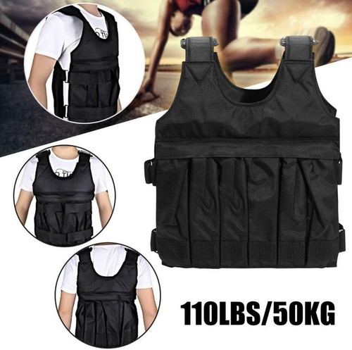 GILET PESI GIUBBOTTO ZAVORRATO GIUBBOTTO PESI GILET ZAVORRATO 50KG NERO  Qualità | eBay