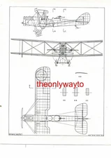 De Havilland 9A Drawing, (De Haviland 10 On Reverse) Book Illustration, 1946