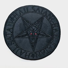 BLACK HAIL SATAN PENTAGRAM PATCH EMBROIDERED PATCH