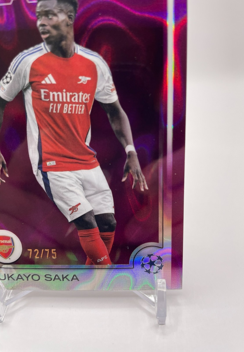 2024-25 Topps Chrome UEFA BUKAYO SAKA 🔥 Magenta Lava Refractor