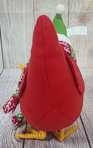 Holiday Christmas Bird Figure Decor Red Green White Unbranded 9.5" - Picture 4 of 7