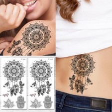 Supperb Temporary Tattoos - Black  White Dream Catcher Dreamcatcher Set of 2 