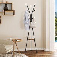 GarderobenstäNder KleiderstäNder Metall Garderobe 9 Haken 1 Ablage HöHe 180 Cm