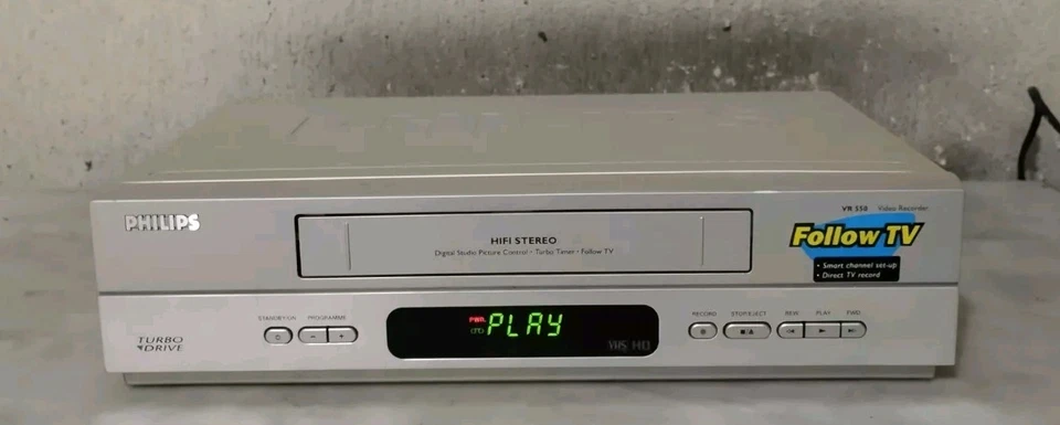 PHILIPS VR540 VIDEOREGISTRATORE VHS 6 TESTINE HI-FI STEREO CON TELECOMANDO - Immagine 3 di 4