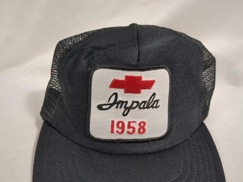 Vintage 1958 Chevy Impala Patch Snapback Hat Chevrolet Mesh Trucker Cap USA - Picture 4 of 11