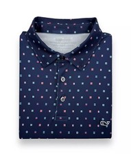 Vineyard Vines On The Go Performance Golf Polo Shirt Mens Large   EUC