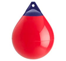 POLYFORM A-4 Red Mooring Buoy 20.5" D x 27" L For Boats 50'-60' Rope Eye 1-1/8"